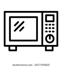 Microwave Vector Line Icon Design