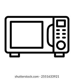 Microwave Vector Line Icon Design