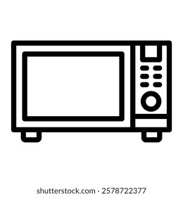 Microwave Vector Line Icon Design