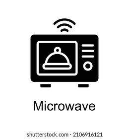 Microwave vector Solid icon for web isolated on white background EPS 10 file
