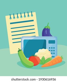 microwave and vegetables with recipe