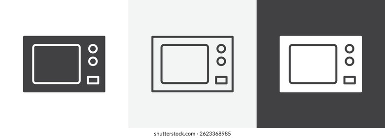 Conjunto de ícones de vetor da Web de micro-ondas