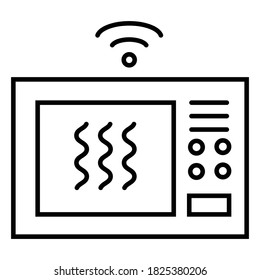 Microwave wifi icon vector photo
