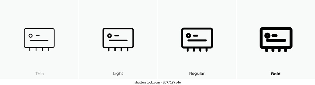 microwaves icon. Thin, Light Regular And Bold style design isolated on white background