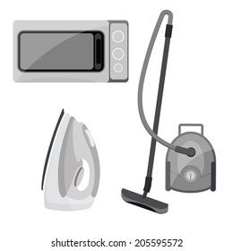 microwave,vacuum cleaner,iron,Kitchen tool collection