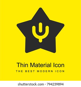 Mics bright yellow material minimal icon or logo design