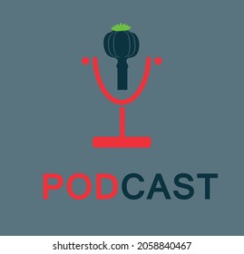 mics vector icon logo desing for podcast logo 