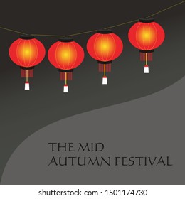 The Mid Autumn Festival can you see this vector have lantern