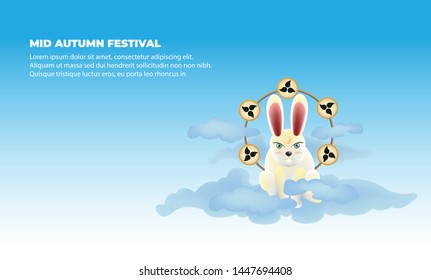 mid autumn festival character illustration Graphic Elements Template can be use for, landing page, template, ui, web, mobile app, poster, banner, flyer,kids cover Book, social media, Card Invitation,