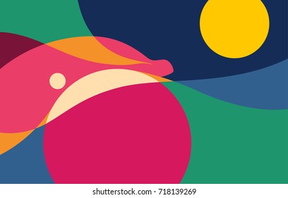 Mid autumn festival design. Modern stylish illustration.