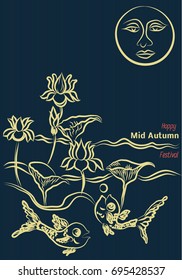 Mid autumn festival design. Vector illustration EPS10