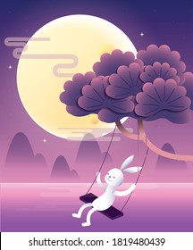 Mid autumn festival greetings design template vector/illustration