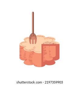 mid autumn festival, mooncake with fork