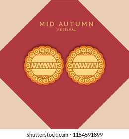 Mid autumn festival poster, template, wallpaper design and illustration  with Japanese, chinese elements.