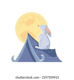 mid autumn festival, rabbit in the night