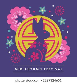 Mid Autumn Festival Rabbit Ornamental Illustration