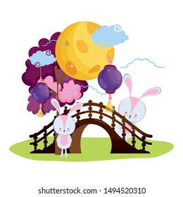 Mid autumn festival vector design