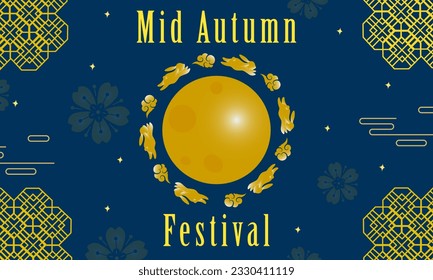 Mid Autumn Festival vector illustration.suitable for poster or banner