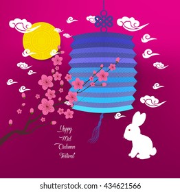 Mid Autumn Lantern Festival background. Chinese new year.