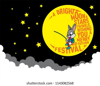 Mid Autumn Rabbit on the moon fishing