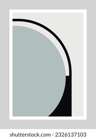A mid century art print, abstract wall art using a tetradic color palette,  Adobe Illustrator, hand-drawn, digital painting, retro aesthetic, minimalism, postcard or brochure cover design