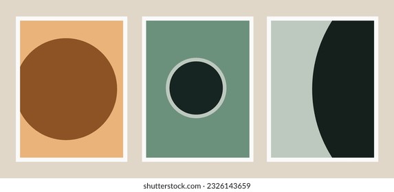 A mid century art print, abstract wall art using a tetradic color palette,  Adobe Illustrator, hand-drawn, digital painting, retro aesthetic, minimalism, postcard or brochure cover design