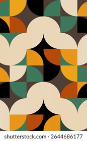 Mid century boho wall art decor poster. Bohemian bauhaus wall art decor