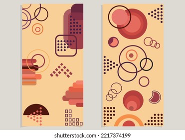 mid century colorful geometric abstract backgrounds. creative modern design for banners, wallpaper, posters, covers and business backgrounds. 