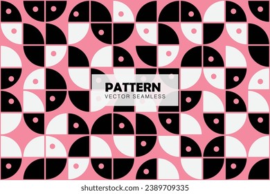 Mid century cute style shape abstract seamless repeat pattern