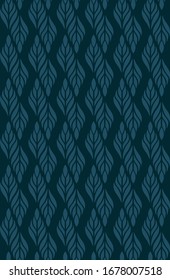 mid century geometric leaves seamless vector pattern