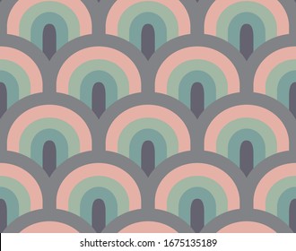 mid century geometric  seamless pastel vector wallpaper pattern repeat