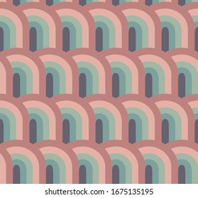 mid century geometric  seamless pastel vector wallpaper pattern repeat