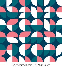 Mid century geometry seamless pattern
