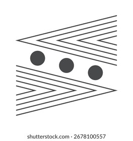 Forma geométrica gráfica de meados do séculoStencils