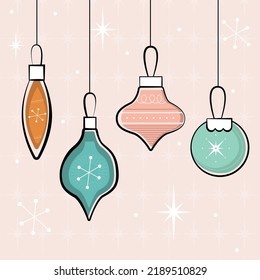 Mid Century Modern 1950s Christmas Ornaments