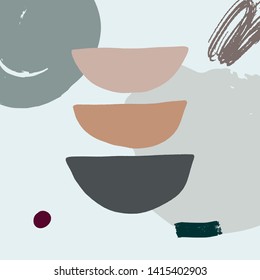 Mid Century Modern Abstract Art. Scandinavian Style Print. Nordic Design For Interior And Other. Vector EPS Clip Art