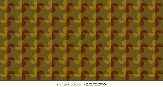 meados do século, meio círculos abstratos modernos listrado padrão sem costura e ilustração de vetor de fundo
