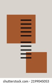 Mid Century Modern Art Print, Abstract Geometric Prints, Minimalist Line Wall Art Decor, Digital Dorm Printable