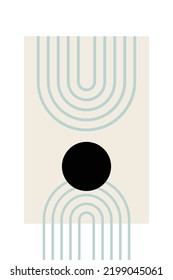 Mid Century Modern Art Print, Abstract Geometric Prints, Minimalist Line Wall Art Decor, Digital Dorm Printable