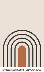 Mid Century Modern Art Print, Abstract Geometric Prints, Minimalist Line Wall Art Decor, Digital Dorm Printable
