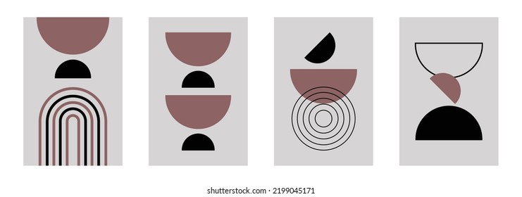Mid Century Modern Art Print, Abstract Geometric Prints, Minimalist Line Wall Art Decor, Digital Dorm Printable