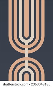 Mid Century Modern Boho Wall Art. Boho Print Wall Decor. Printable Abstract Geometric Wall Art Decoration
