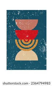 Mid Century Modern Boho Wall Art. Boho Print Wall Decor. Printable Abstract Geometric Wall Art Decoration