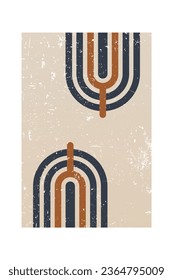 Mid Century Modern Boho Wall Art. Boho Print Wall Decor. Printable Abstract Geometric Wall Art Decoration