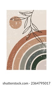 Mid Century Modern Boho Wall Art. Boho Print Wall Decor. Printable Abstract Geometric Wall Art Decoration