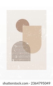 Mid Century Modern Boho Wall Art. Boho Print Wall Decor. Printable Abstract Geometric Wall Art Decoration