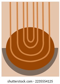 Mid Century Modern Design. A trendy set of Abstract Illustrations for Postcard, Social Media Banner, Brochure Cover Design or Wall Decoration Background. Vector illustration.