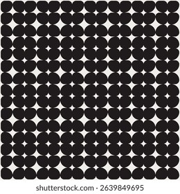 Mid century modern floral geometric pattern in black and white. Graphical illustration for a unique textiles and home décor.	

