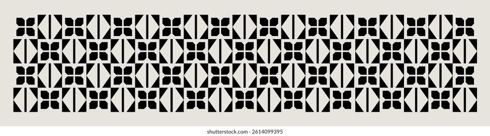 Mid century modern geometric pattern vector. Repeated and decorative design that can be used for packaging, decorating, interior design, wallpapers, banners and more.