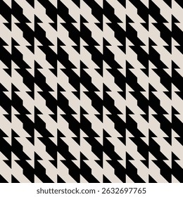 Mid century modern geometric pattern in black and white. Repeated and decorative design that can be used for packaging, decorating, interior design, wallpapers, and more.